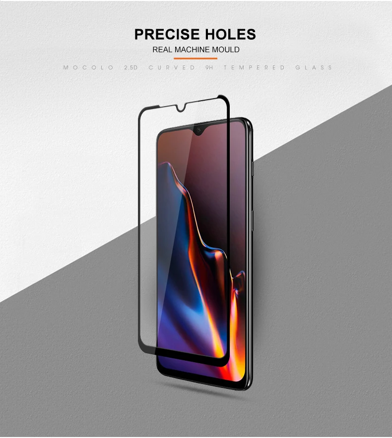 Для OnePlus 6 т Экран протектор Mocolo полное покрытие Полный Клей закаленное стекло 9h пленка для One Plus 6 т Экран протектор