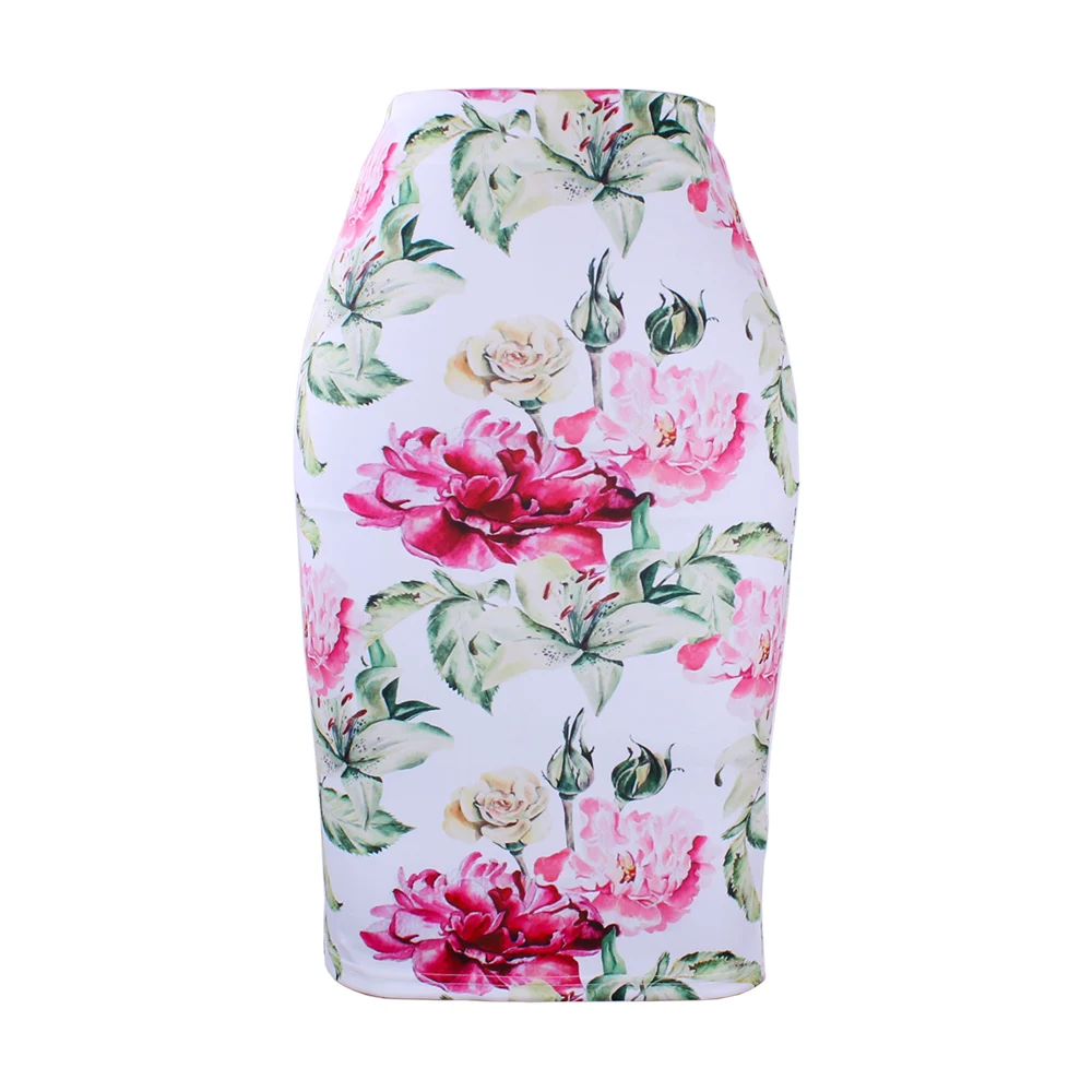 Женская юбка карандаш средней длины с 3D цветочным принтом|fashion pencil skirt|pencil skirtpencil