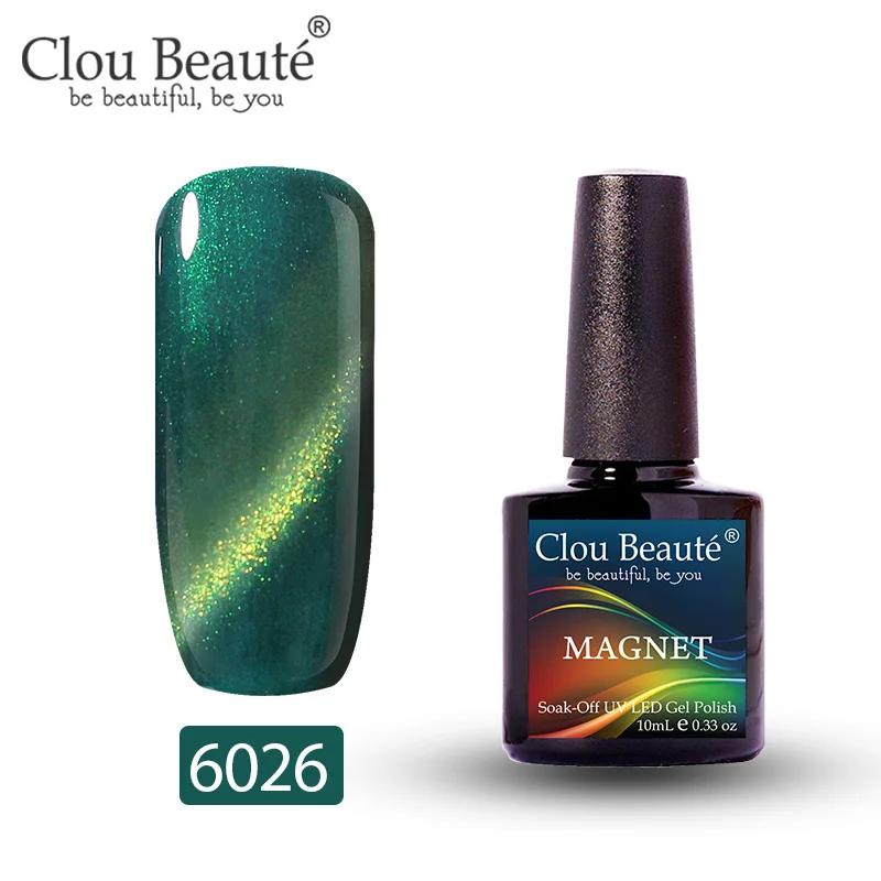 Clou Beaute Гель-лак «кошачий глаз» дизайн ногтей 10 мл Полупостоянный УФ светодиодный лак гель Дизайн ногтей замочить от покраски УФ гель лак для ногтей - Цвет: 6026