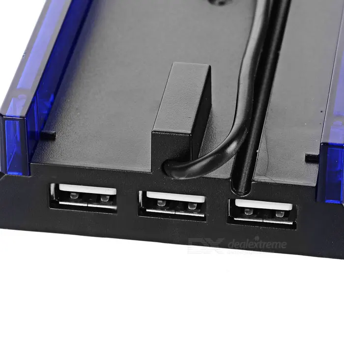СИД Охлаждения Dock Держатель тепловыделение Кронштейн USB Разъем с 3 Порт для PS4