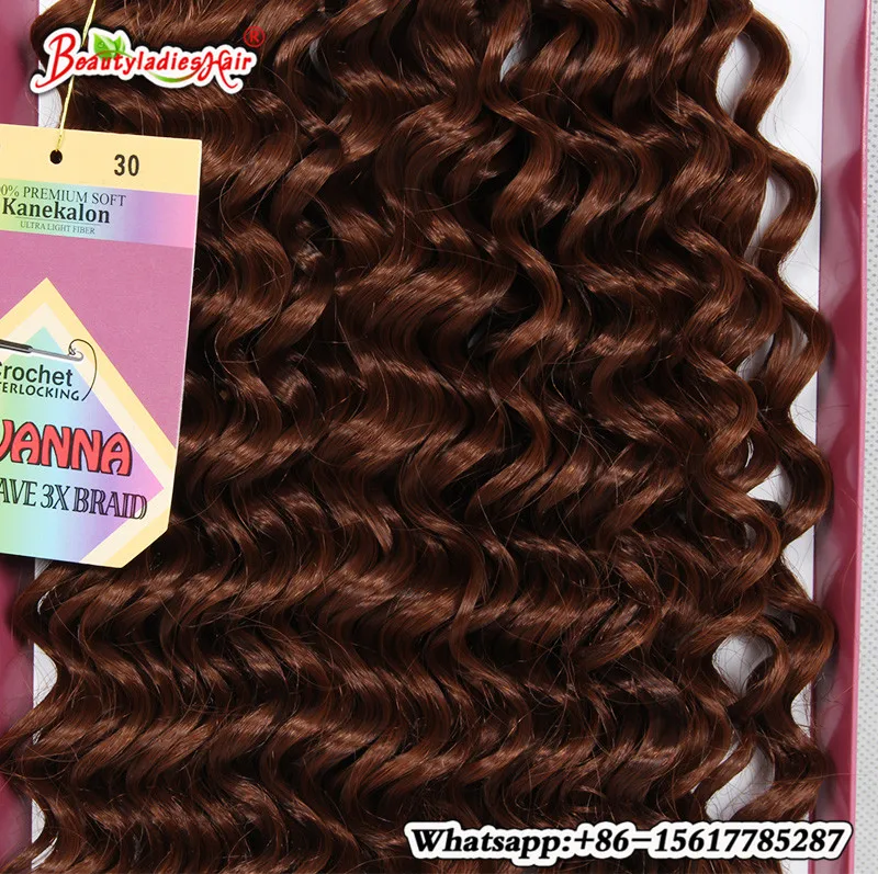Синтетические плетеные волосы наращивание волос крючком глубокая волна