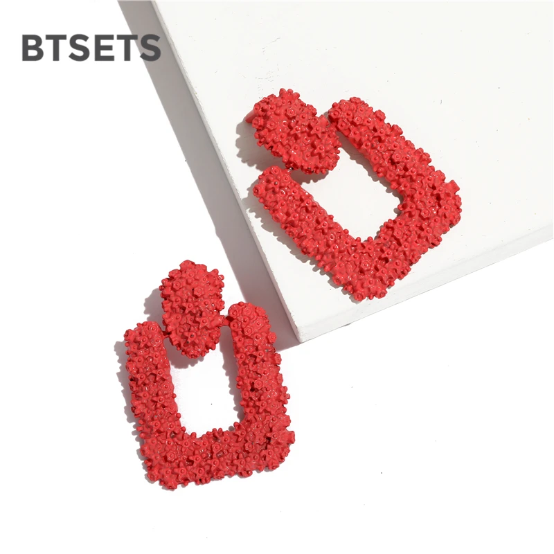Fashion Large Geometric Drop Earrings Bijoux Punk Trendy Dangle Fringe Earing Metal Statement For Women Jewelry | Украшения и