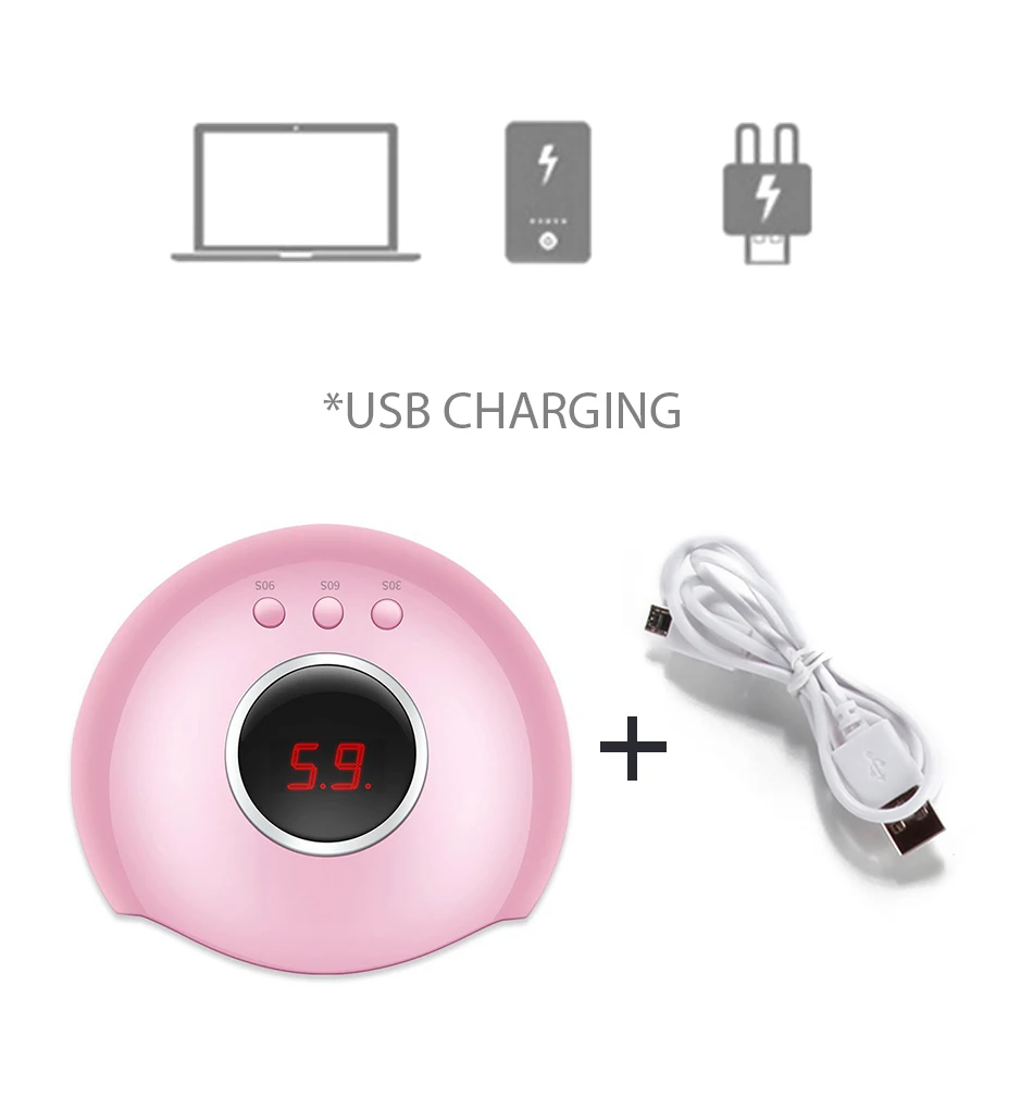 Сушилка для ногтей 36 Вт/6 Вт УФ-лампа для маникюра мини USB светодиодный светильник для сушки гелей лак для ногтей ЖК-дисплей инструменты для дизайна ногтей отверждающая машина