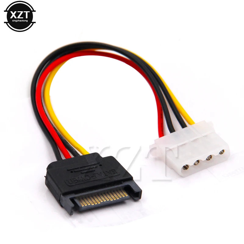Высококачественный 15 контактный SATA штекер на 4 Molex разъем IDE жесткий диск кабель