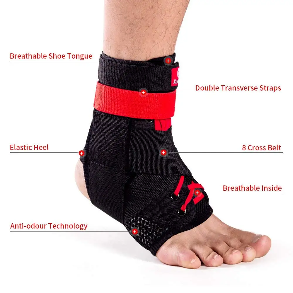 Kuangmi 1 шт. Голеностопные бандажи Brace Спорт Foot стабилизатор регулируемый ремешок sockstraps протектор Футбол охранник растяжение связок лодыжки колодки