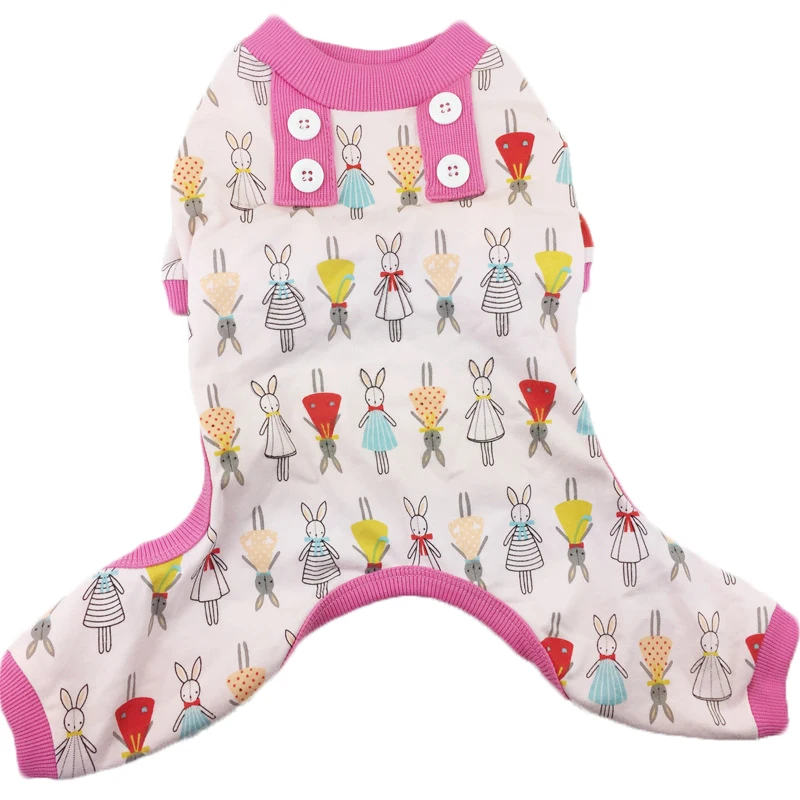 Повседневное мультфильм кролик Собака Комбинезон мягкий теплый животных Pet