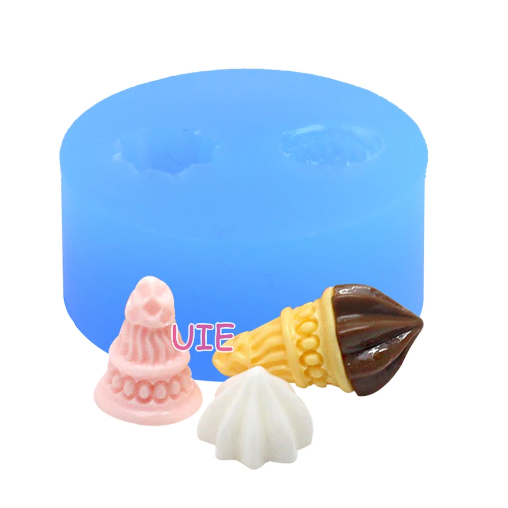 XYL061U один набор 1 шт форма Icecream Гибкая силиконовая Icrecream конус и крем|silicone mould|flexible