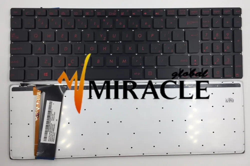 Новая Чешская клавиатура для ASUS N56 G550 N56DY N56VV N56VZ с черным кубическим цирконием и
