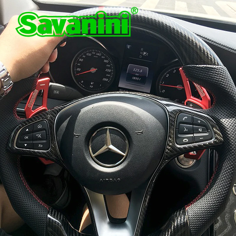 Savanini Алюминиевый Рычаг переключения передач для Benz A B C E CLA GLA GLK ML класс W205 W212 Авто Стайлинг