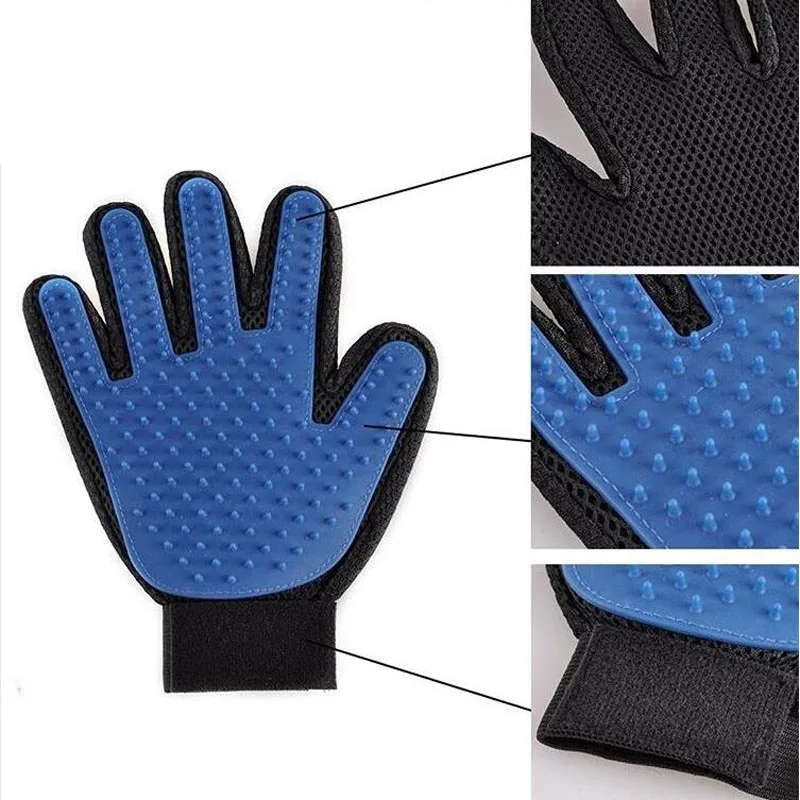 Силиконовая перчатка с кистью для собак и кошек 1 шт. мягкая эффективная груминга