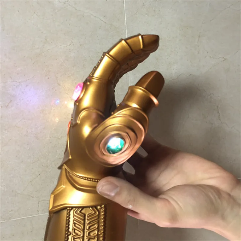 1: 1 перчатки для костюмированной вечеринки, светодиодный светильник Thanos Gauntlet, перчатки для Хэллоуина, подарок для детей