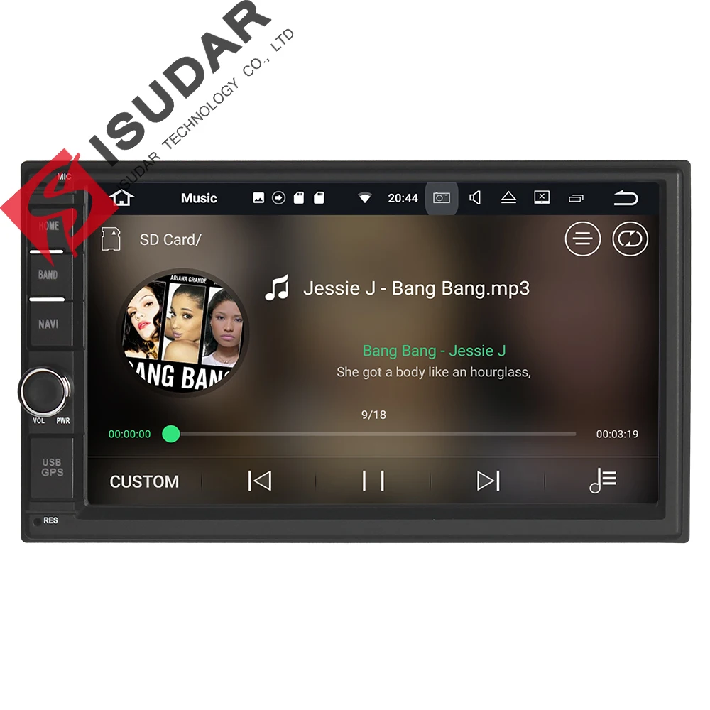 Isudar Универсальная Автомагнитола на Android 7.1.1 2 Din Для Nissan 2GB RAM 16GB ROM Со Встроенным