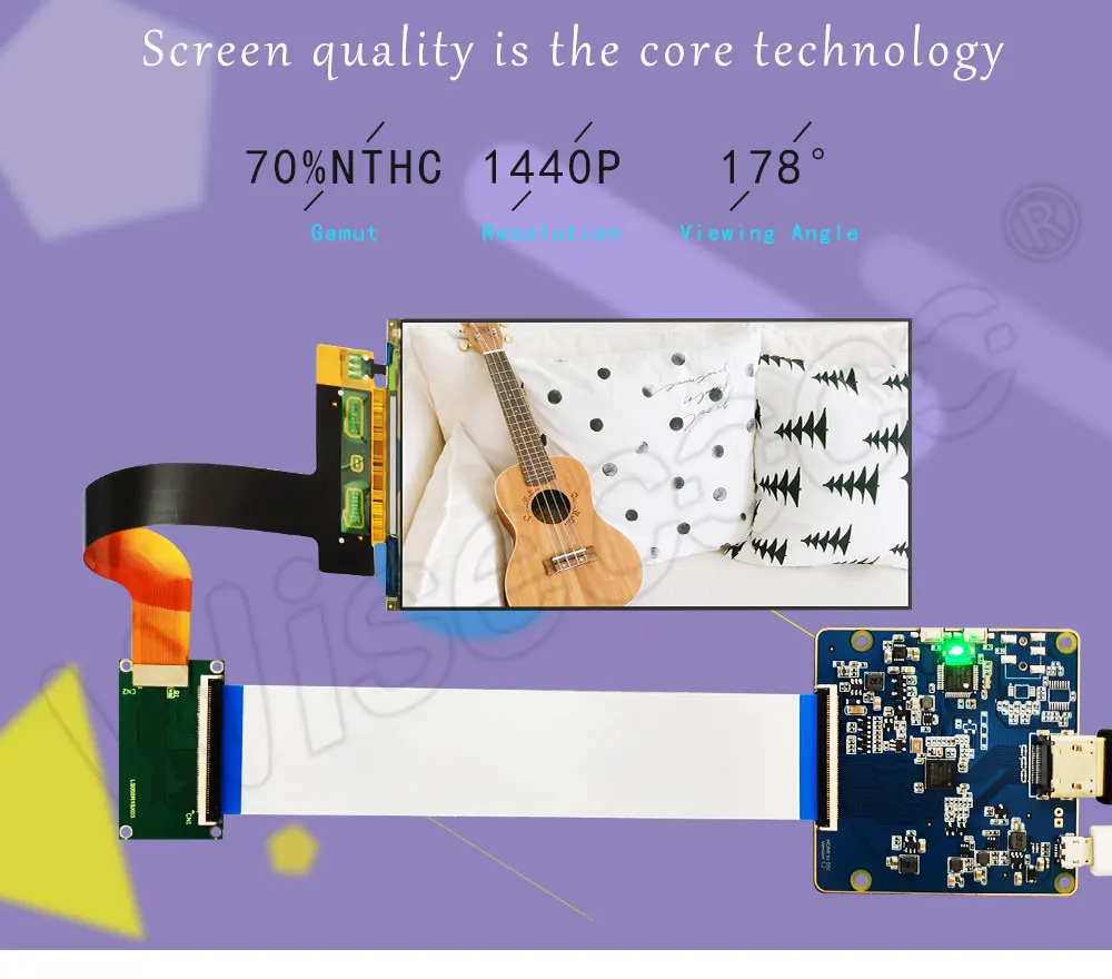 MIPI дисплей 5,5 дюйма 2 к ЖК-модуль 2560x1440 LS055R1SX03 светильник отверждения дисплей фотонный экран для vr lcd 3d принтер проектор