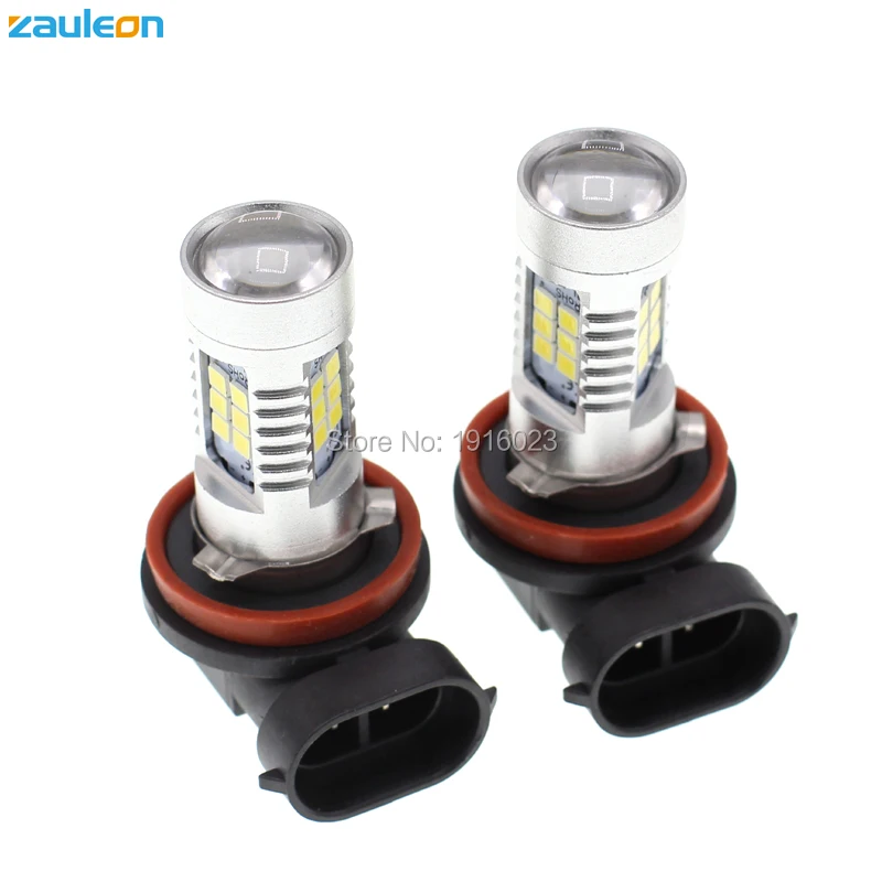 Zauleon 2 шт. H11 H8 H9 светодиодный противотуманный свет высокой Мощность 21SMD 2835 Светодиодный лампы дневного света Противотуманные фары DRL фар дальнего света авто-Стайлинг