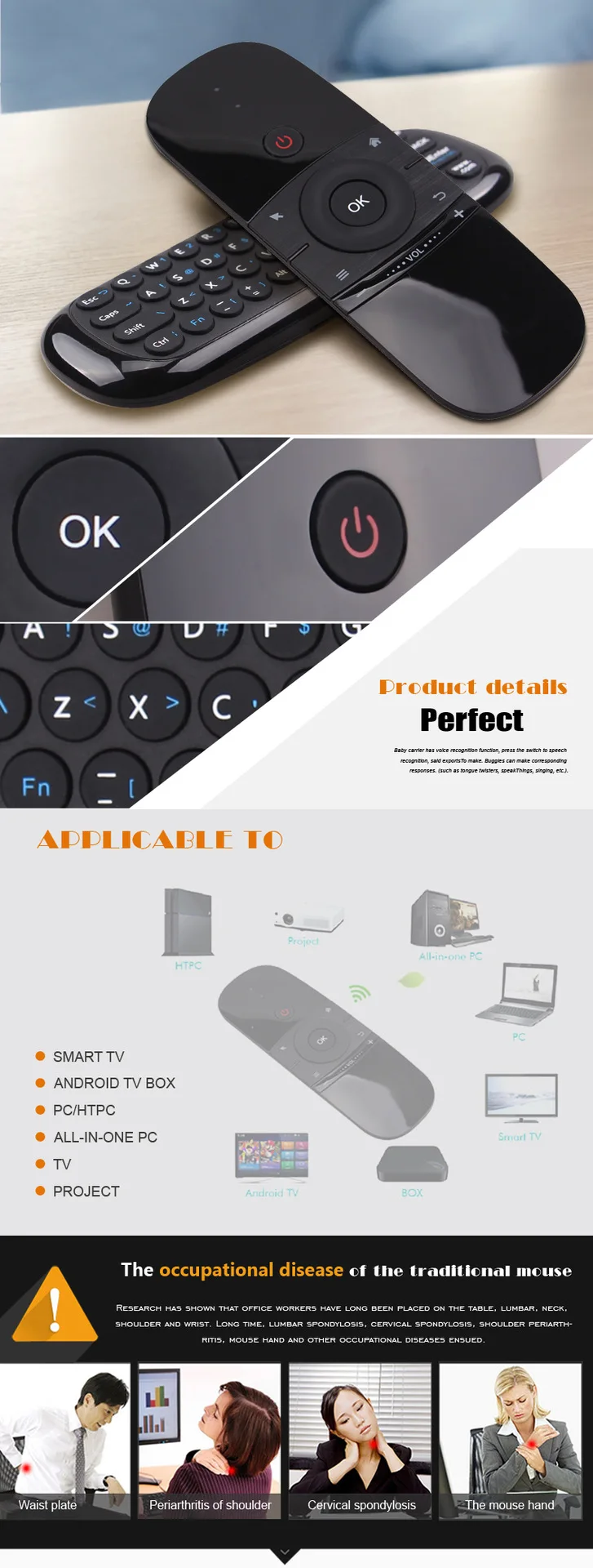 W1 Fly Air mouse, гироскоп, обучающий пульт дистанционного управления, перезаряжаемая 2,4G Беспроводная клавиатура, мышь, мыши для Windows, для iOS, Android