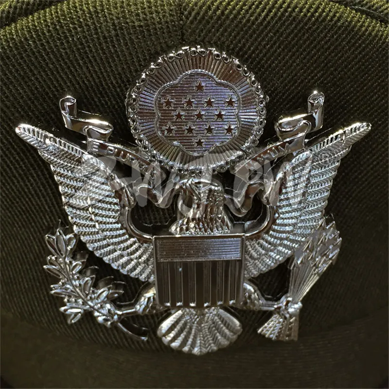 WW2 США AirR Force AAF офигент Кепка с серебристым цветным значком CN/401101|Кепки для