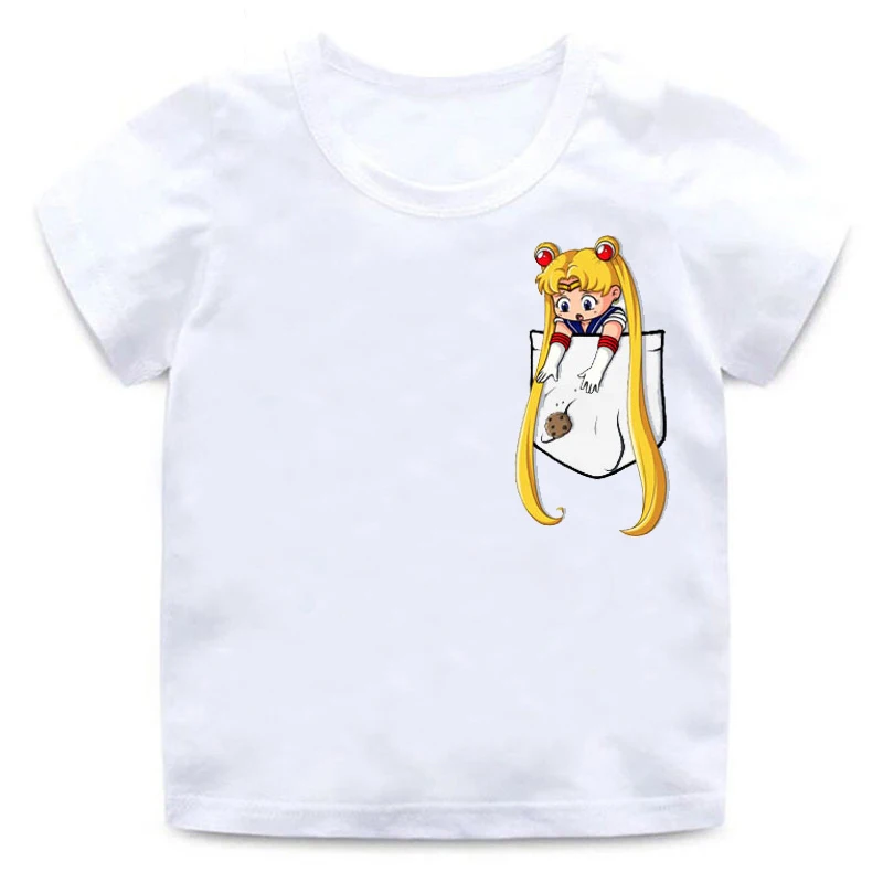 Обувь для девочек Сейлор Мун футболка стрейч kawaii короткая с героями из японского