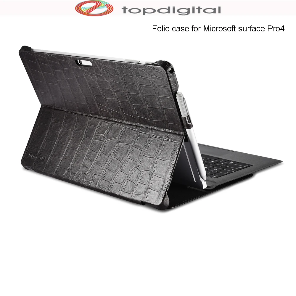 Icarer для microsoft Surface Pro 4 из натуральной воловьей кожи чехол для Pro 5 Pro 6 крокодил бизнес рукав Folio Bag чехол