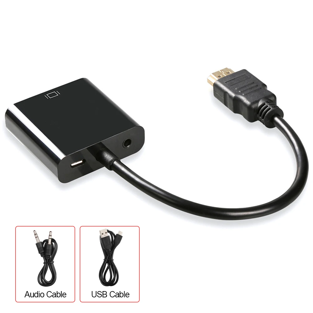 HDMI в VGA PS4 адаптер конвертер папа Famale с аудио кабелем для HDTV ПК ноутбука