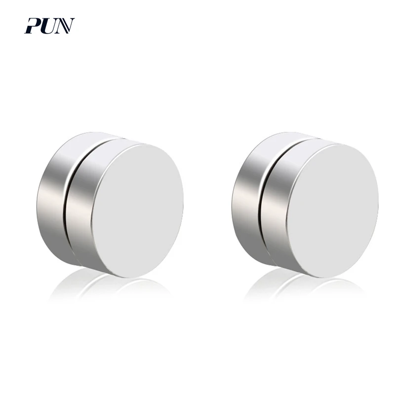 Серьги гвоздики с магнитом нержавеющая сталь без отверстий|Серьги-клипсы| |