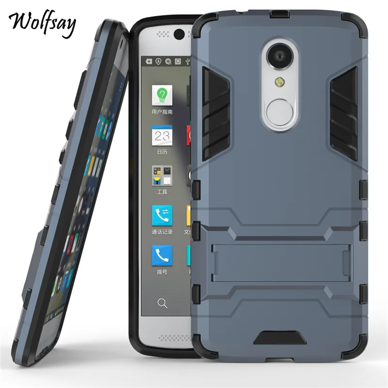 Чехол Wolfsay для ZTE Axon 7 Mini тонкий чехол в стиле робота резиновая подставка телефона