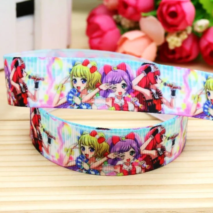 7/8 '', головная повязка с angely printed grosgrain, бант для волос, вечерние украшения,, OEM 22 мм D359