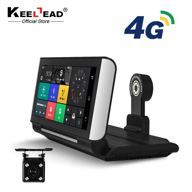 Keelead Автомобильные видеорегистраторы GPS 4G 6 86 &quotAndroid 5 1 Автомобильная камера WIFI 1080P