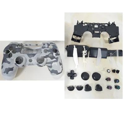Camouflage White PS4 корпус для игрового контроллера чехол полное покрытие спереди и длинное сзади жесткий верх лампы проектора Sony Playstation 4 Dualshock 4 запасная часть для джойстика Запчасти - Цвет: Camouflage White