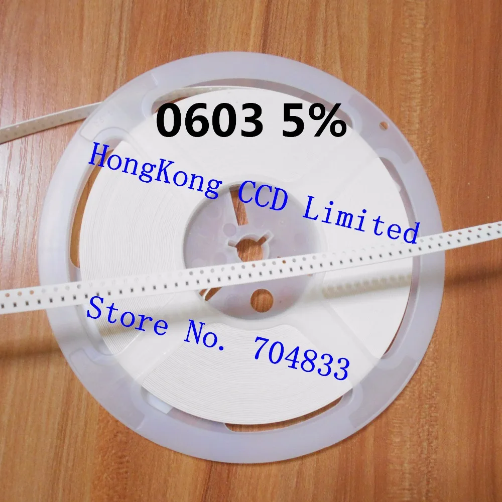 5000 шт./лот 0603 5% SMD резистор 0.01R 0.091R 0.1R 0.91R 0R 1R 10M Резистор в катушке чип фиксированный