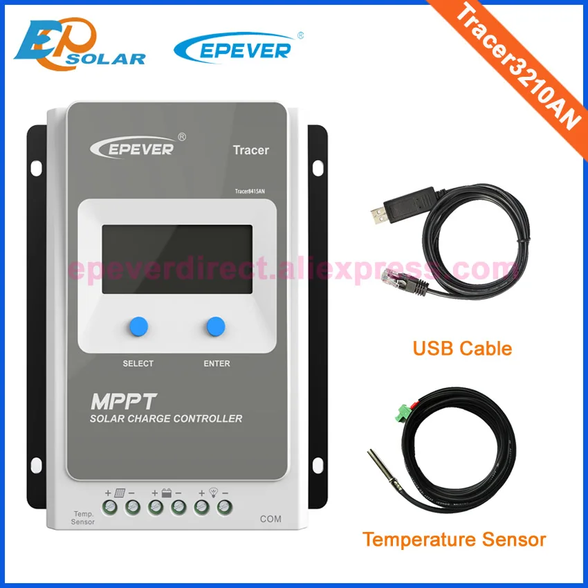 Батарея банк питания контроллер EPEVER Tracer3210AN новый продукт серии EPsolar 30A USB и датчик