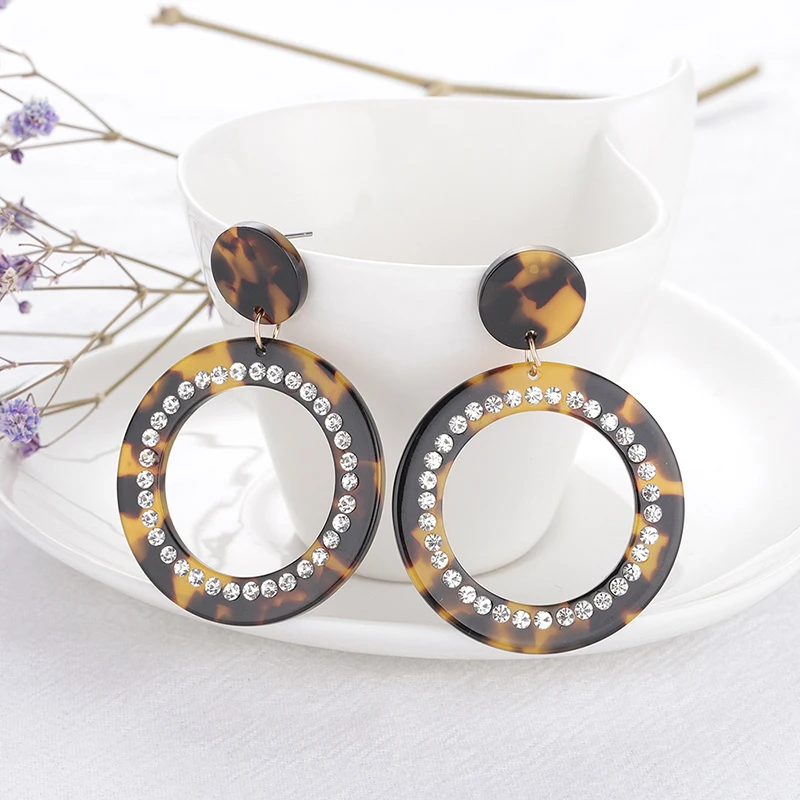 2019 реальные Aretes серьги новые леопардовые Висячие для женщин большие