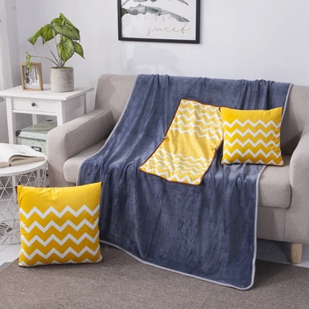 Cushion Blanket4 2 в 1 хлопок скандинавские Мультяшные олени складное лоскутное мягкое стеганое одеяло печатное квадратное домашнее офис автомобиль бросок диванная подушка под спину - Цвет: Cushion Blanket4