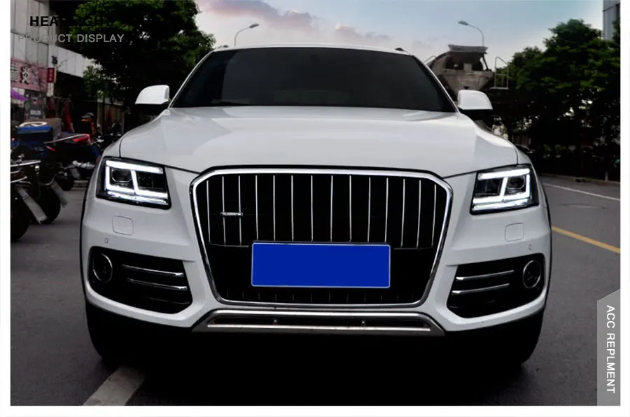 2 шт. светодиодный фары для Audi Q5 2009- светодиодный автомобильный фонарь ангельские глазки ксенон HID комплект Противотуманные фары светодиодный дневные ходовые огни