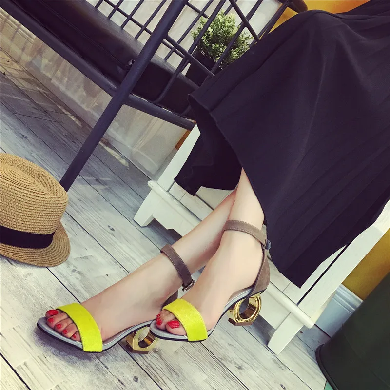 Scarpe Strane Sandalias Повседневное Mujer летние сабо на высоком Босоножки платформе туфли