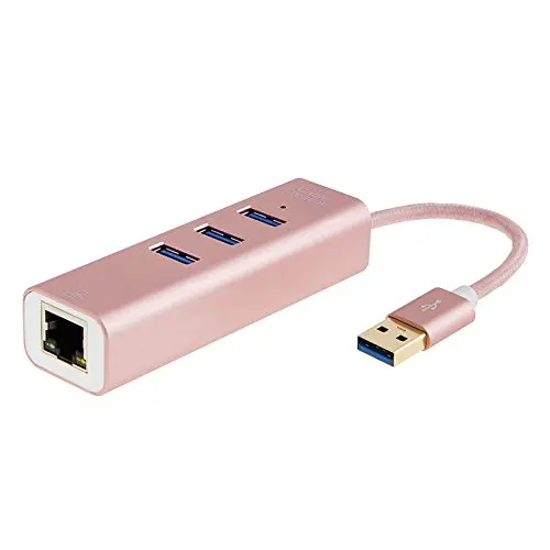 JORINDO 3 порта USB 0 концентратор данных с портом Ethernet поддержка 10/100/1000 Мбит/с в RJ45