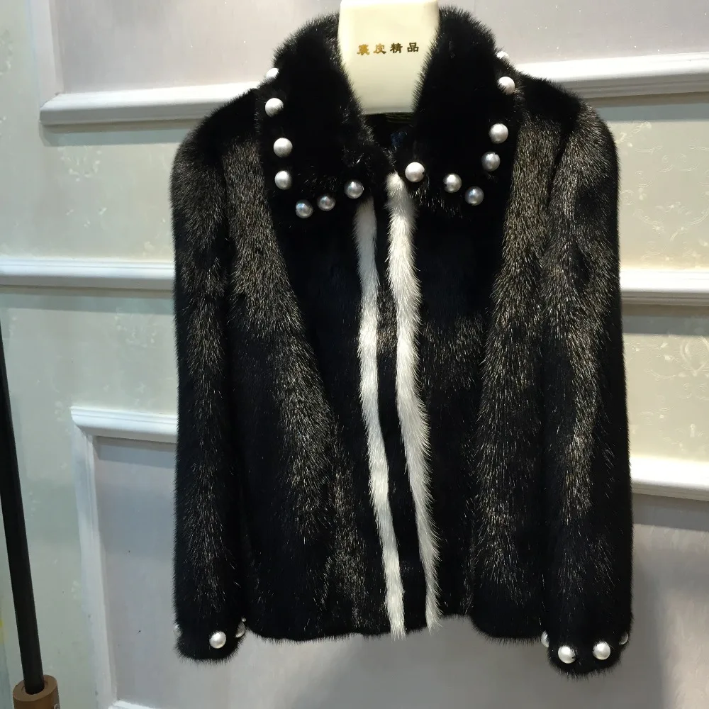SQXR модная женская шуба из натурального меха норки популярная норки|fur real|real mink