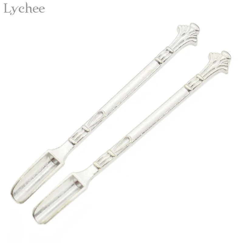 Lychee Life 2 шт. серебряные металлические ложки снайфф для детей украшение дня