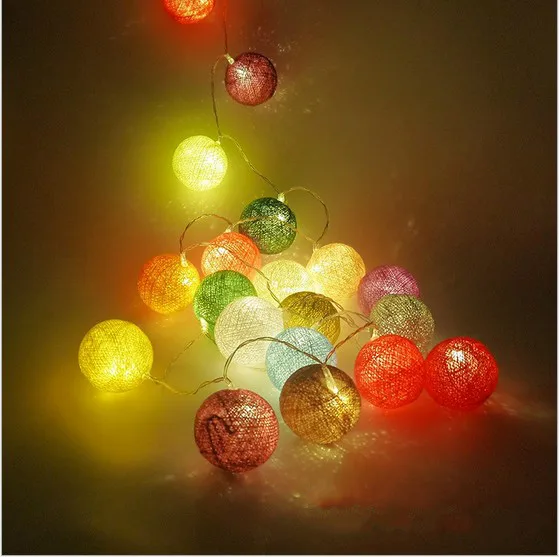 Гирлянда светодиодная с хлопковыми шариками 20 светодиодов|led battery string lights|led poweredled