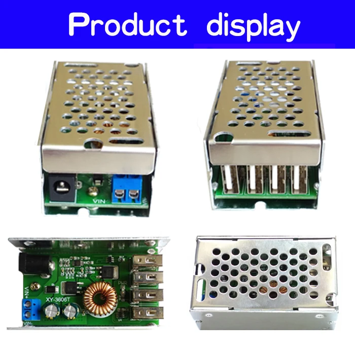 DC-DC buck power supply module 24v / 12V to 5V 5A converter better than LM2596S metal shell | Электронные компоненты и