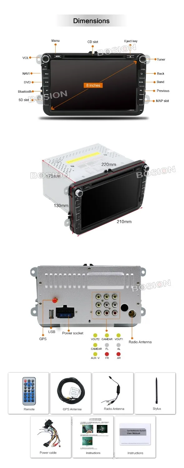 Автомобильный 2din VW дешевые dvd плееры для Volkswagen GOLF VI навигация GPS Bluetooth Радио USB IPOD
