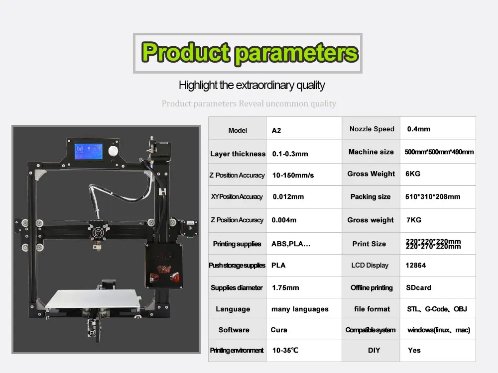 Высокая точность рабочего стола Prusa i3 DIY 3D принтеры ЖК-экран для самостоятельной сборки USB/sd-карты дешевые Anet 3D принтеры в евро/США склад
