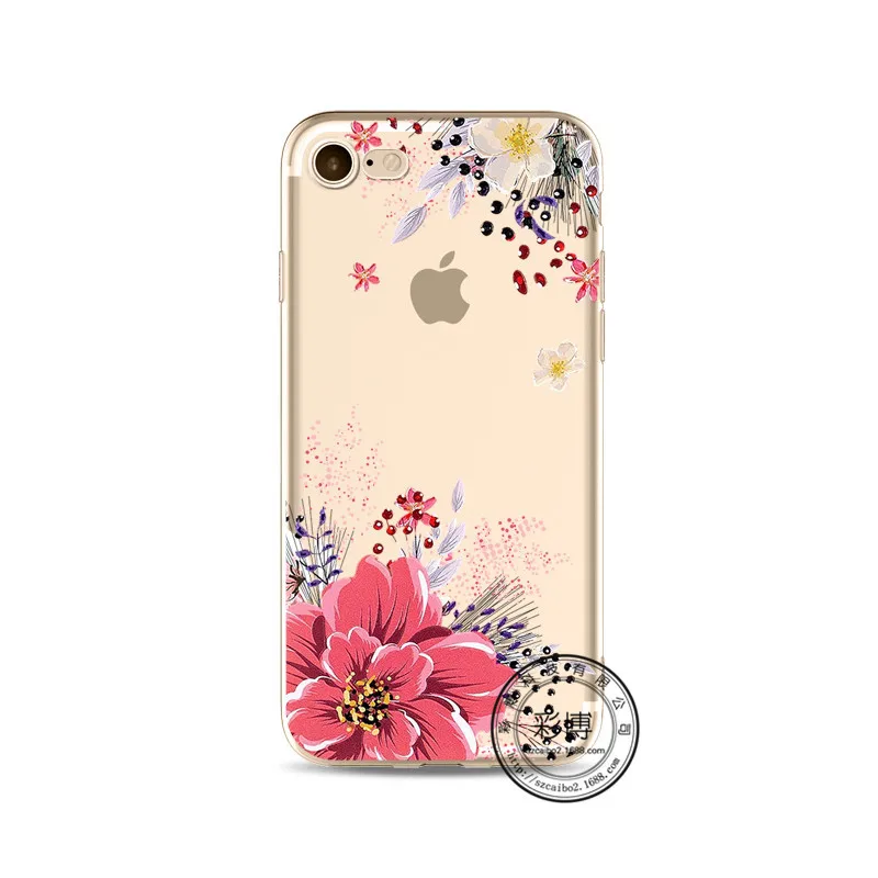 EXTREE Painted Phone Soft Shell Transparent TPU Protective Cover Case for IPhoneX/8/8plus/7/7plus/6s/6splus/5s/5c/5/4s/4 |