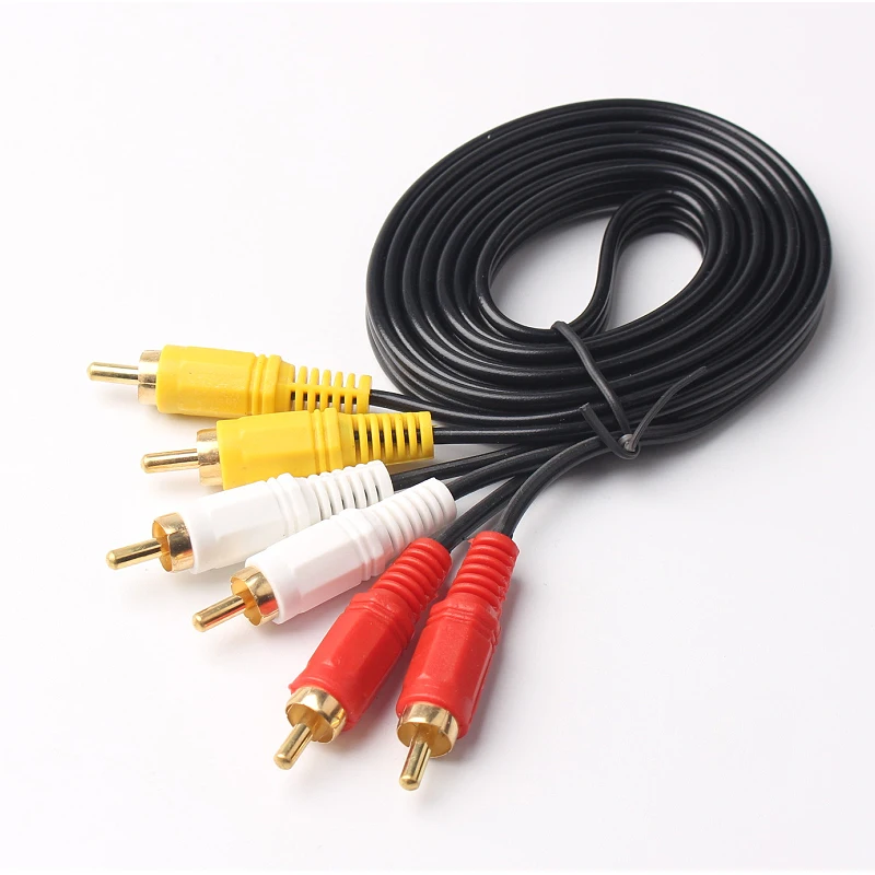 ULT-Best 3 RCA-3RCA аудио-видео кабель штекер-штекер 3RCA-3RCA AV провод для DVD ТВ-приставки 1 5 м