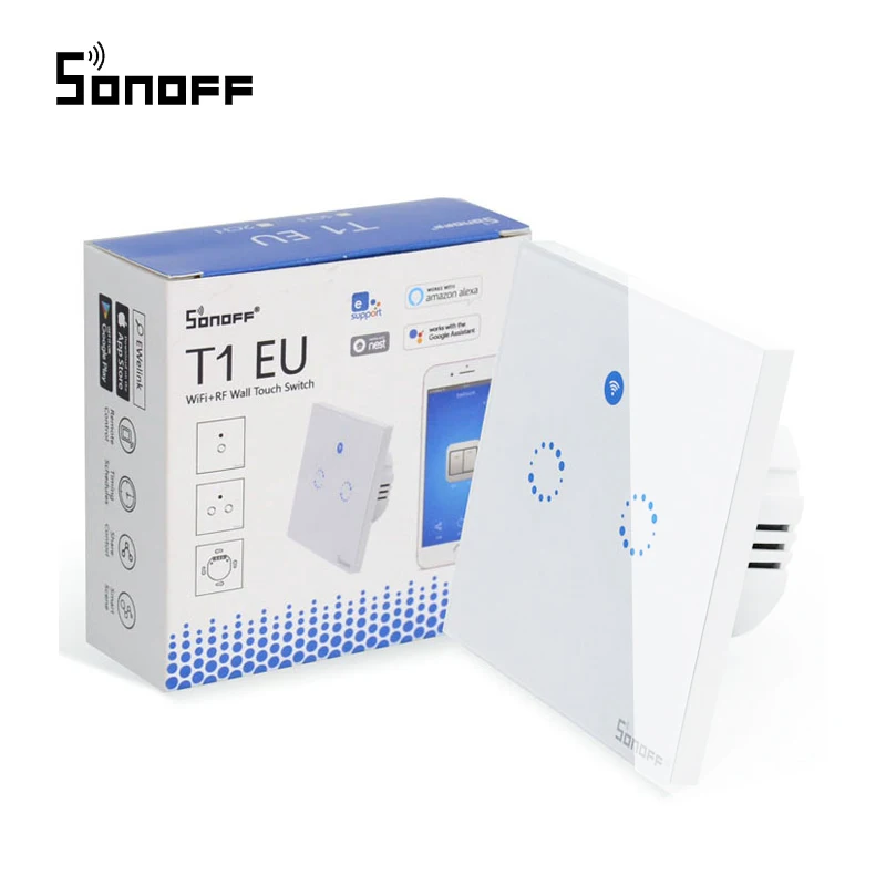 Sonoff T1 стандарт США/ЕС Wifi переключатель RF 315 МГц настенный сенсорный свет