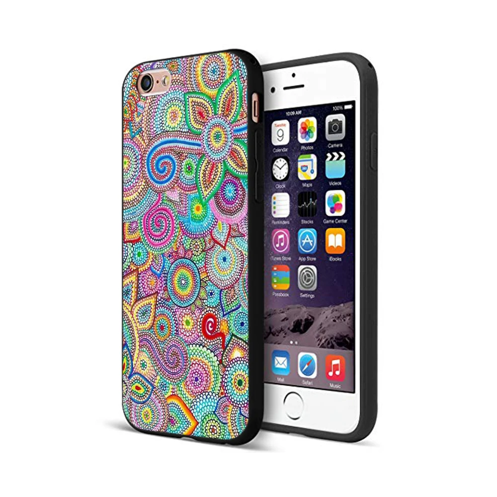 Черный чехол из ТПУ для iphone 5 5s se 6 6s 7 8 plus x 10 силиконовый XR XS 11 pro MAX с рисунком