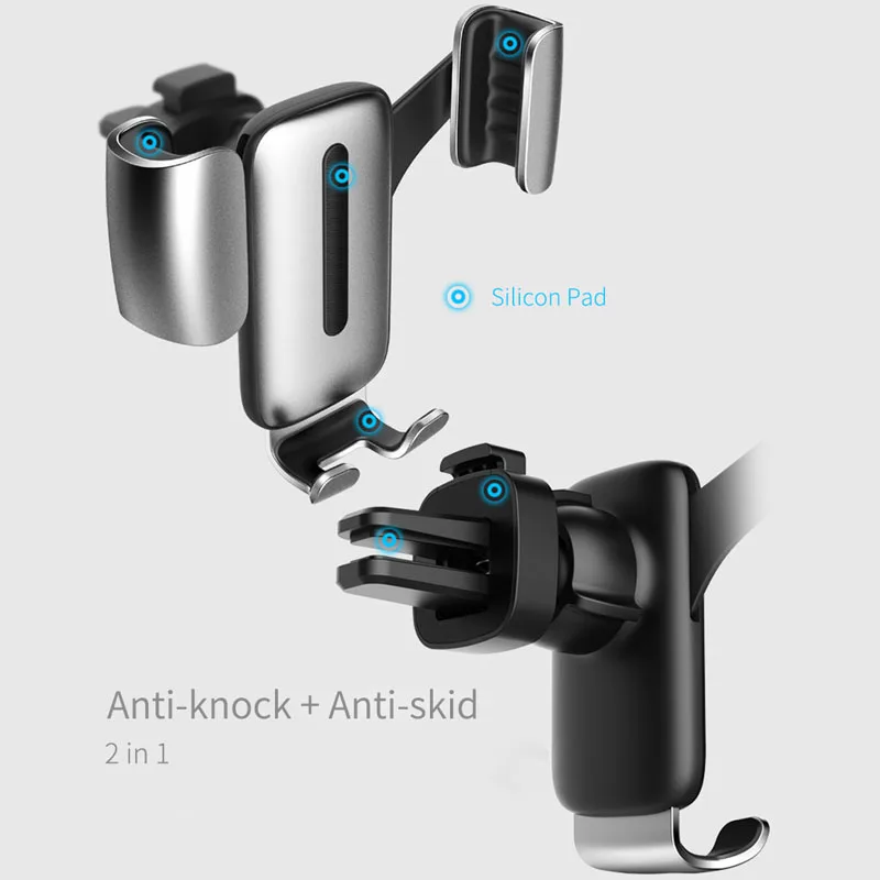 OUSU Auto Clamping Car Phone Holder 4&quot-6 &quot telefon tutucu Stand Support Telephone For samsung iphone holder | Мобильные