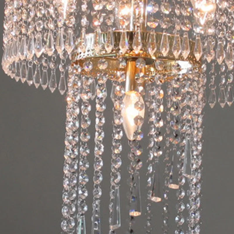 Светодиодный хрустальный подвесной светильник круговой большой роскошный