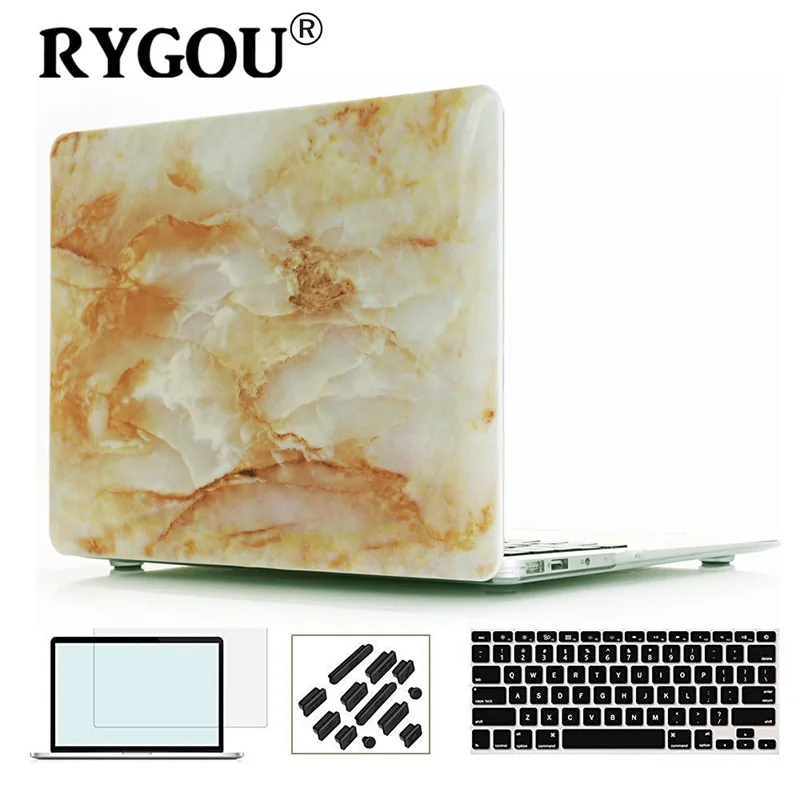 RYGOU чехол с мраморной текстурой для Apple Macbook Air Pro retina 11 12 13 15 дюймов для Mac book Pro 13 15 A1706 A1707 A1708 чехол - Цвет: DL-27