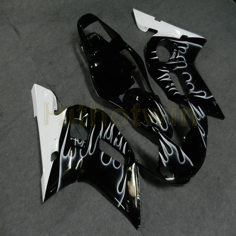 

Custom ABS Plastic Bodywork Set for YZF R6 1998 1999 2000 2001 2002 YZF-R6 motor panels Bolts silver flames ABS fairing