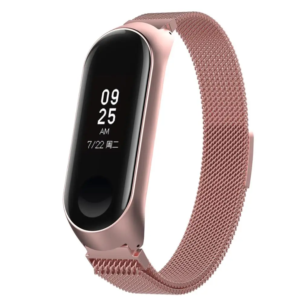 Металлический Ремешок на руку для mi band 3 4 Безвинтовые браслеты из нержавеющей